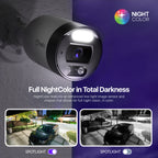 HELIX 5MP Outdoor IP Security PoE Camera, Human Detection, NDAA Compliant, IP Surveillance Bullet, 2-Way Audio, Support 256GB MicroSD, 98ft Night Color Vision, Deterrent, HLX-IP5M-B102EW-AI
