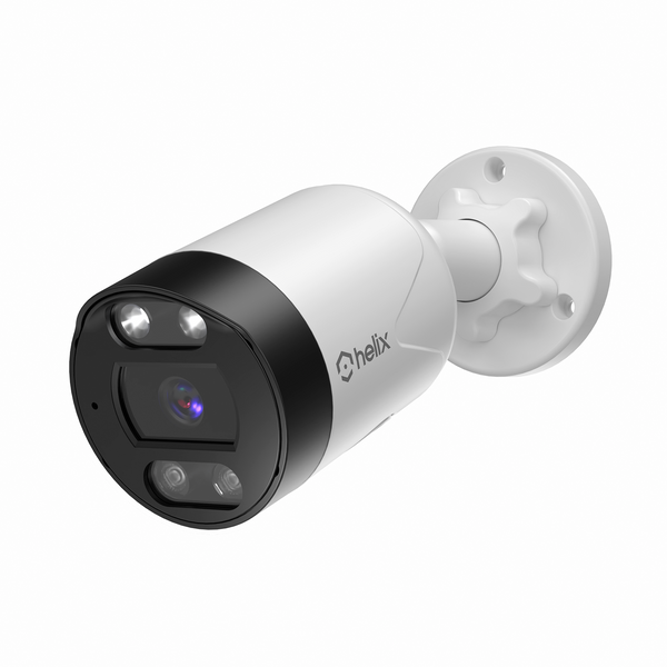 Helix 5MP Security AI IP PoE Camera, 98ft Night Color, Human Detection, NDAA Compliant, Indoor Outdoor Surveillance Bullet, 2-Way Audio, Support 256GB MicroSD, Deterrent, HLX-IP5M-102EW-AI