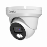 Helix 5MP Security AI IP PoE Camera, 98ft Night Color, Human Detection, NDAA Compliant, Indoor Outdoor Surveillance Turret, Built in Mic, Support 256GB MicroSD, Deterrent, HLX-IP5M-T103EW-AI