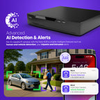 Helix 4K 8CH AI NVR (8-Port PoE), Smart NVR, Human Detection & Vehicle Detection - Supports 8 x 4K IP Cameras, Supports 1 x 8TB HDD (Not Included) HLX-NV3808E