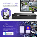 Helix 4K 8CH AI NVR (8-Port PoE), Smart NVR, Human Detection & Vehicle Detection - Supports 8 x 4K IP Cameras, Supports 1 x 8TB HDD (Not Included) HLX-NV3808E