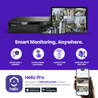 Helix 4K 8CH AI NVR (8-Port PoE), Smart NVR, Human Detection & Vehicle Detection - Supports 8 x 4K IP Cameras, Supports 1 x 8TB HDD (Not Included) HLX-NV3808E