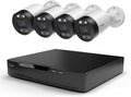 HELIX 5MP POE Security Camera System Outdoor, 8CH POE NVR, 4pcs 5MP Bullet Cameras, IP66 Metal Bullet IP Cameras, Built in Mic, Pre-Installed 2TB Hard Drive, HLX-NV3808E-B102EW-AI4-2TB
