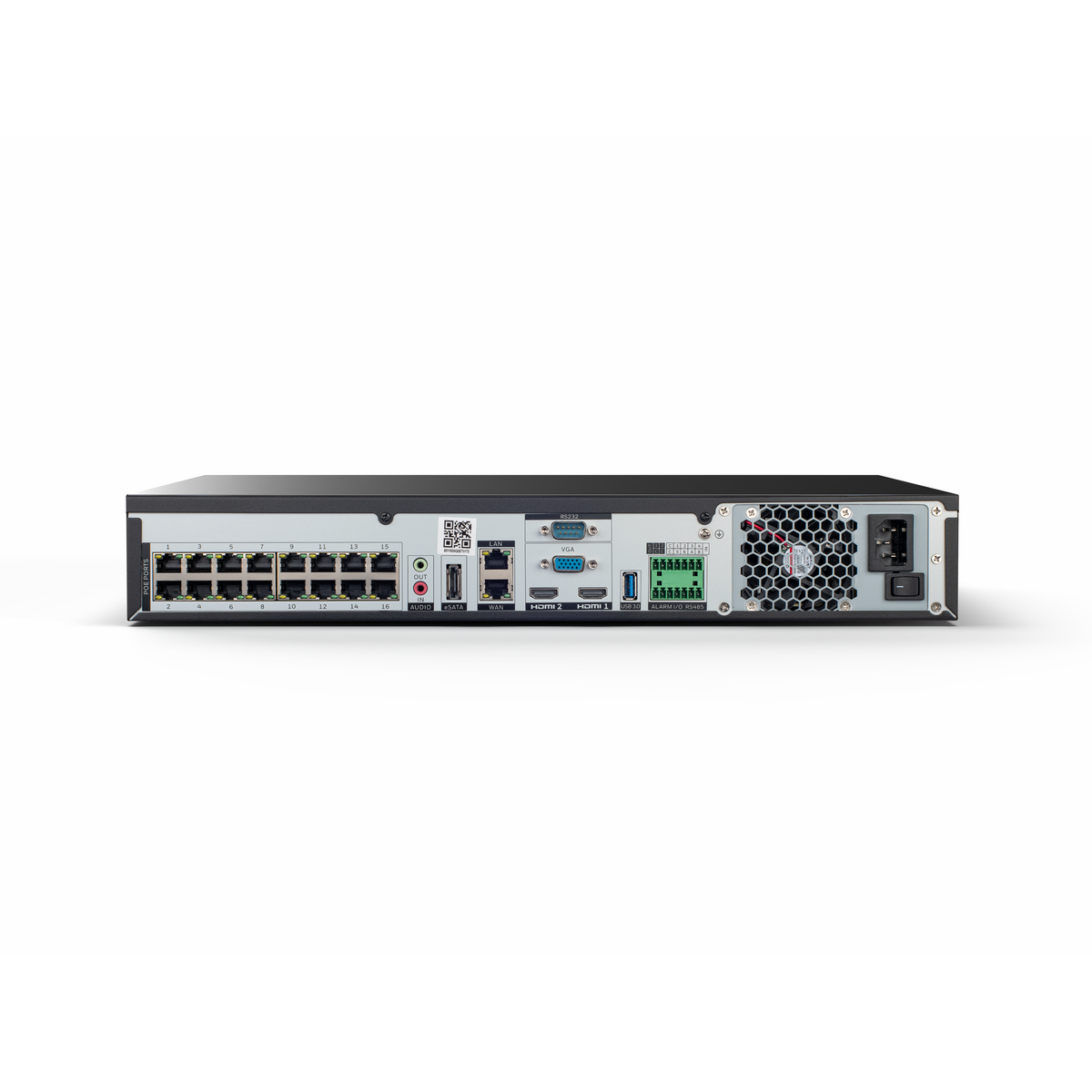 Helix 4K 32CH AI NVR (16-Port PoE), Smart NVR, Human Detection & Vehicle Detection - Supports 32 x 4K IP Cameras, Supports 4 x 16TB HDD (Not Included) HLX-NV3832E-16P-AI